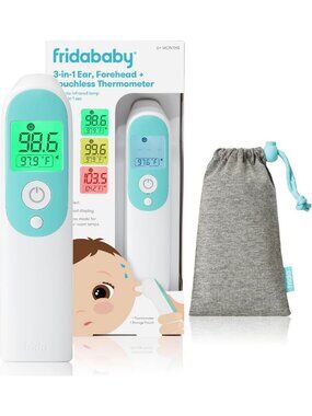 3-in-1 Infrared Thermometer for Ear, Forehead & Touchless Use - Baby & Family